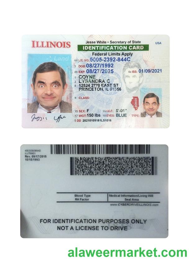 USA Illinois ID card